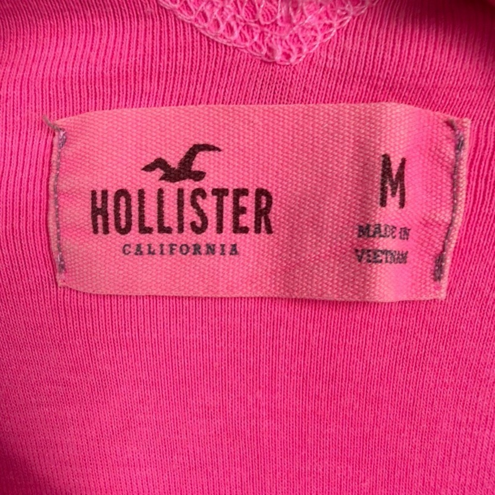 Y2K Hollister Lace Trim Cami Tank Top Womens M Pink Preppy 2000s Fitted Long - Picture 6 of 9